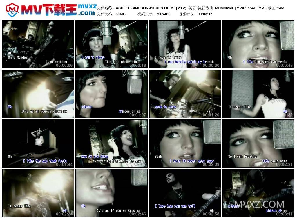 ASHLEE SIMPSON-PIECES OF ME(MTV)_英语_流行歌曲_MC800260